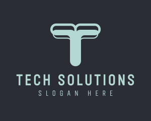 Tech Agency Letter T logo design