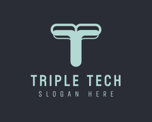 Tech Agency Letter T logo design