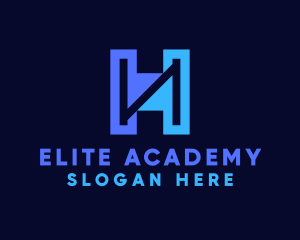 Modern Blue Letter H Logo