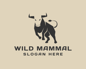 Bull Animal Bullfighting logo design