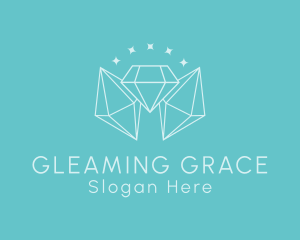 Minimalist Diamond Sparkle logo design