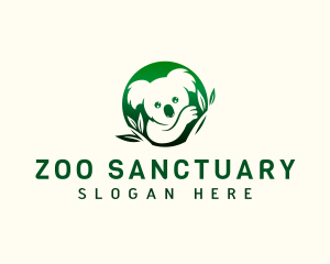 Koala Bear Eucalyptus logo design