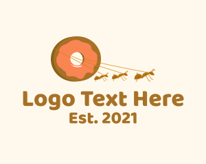Ants Carrying Donut logo