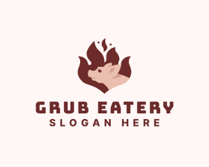 Pork Flame Barbecue logo design