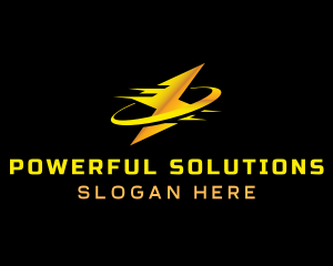 Power Lightning Electricity logo design