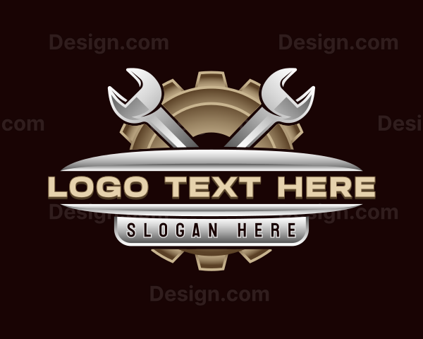 Wrench Industrial Mechanic Logo