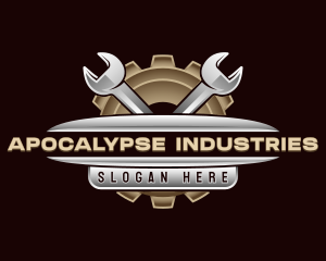 Wrench Industrial Mechanic logo design