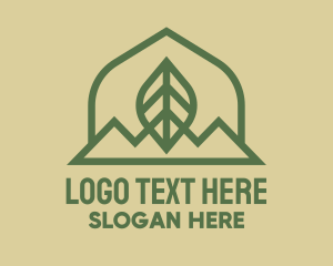 Range - Green Leaf Mountain logo design