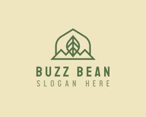 Nature Leaf Mountain logo design