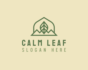 Nature Leaf Mountain logo design