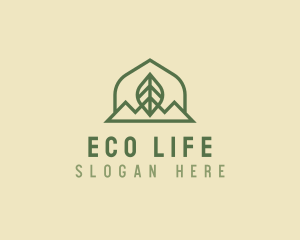 Nature Leaf Mountain logo design