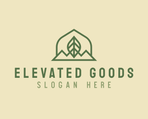 Nature Leaf Mountain logo design