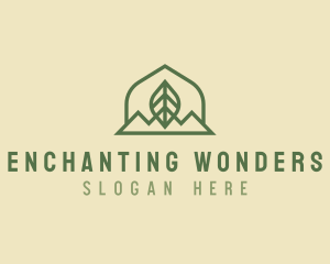 Nature Leaf Mountain logo design