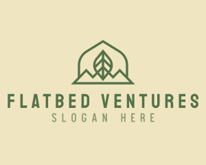 Nature Leaf Mountain logo design