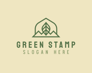 Nature Leaf Mountain logo design