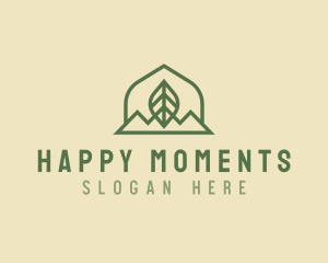 Nature Leaf Mountain logo design