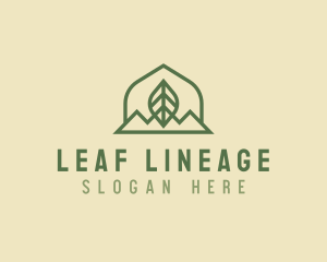 Nature Leaf Mountain logo design