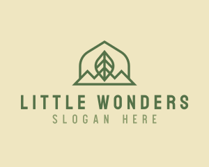 Nature Leaf Mountain logo design