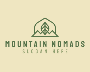 Nature Leaf Mountain logo design