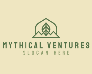 Nature Leaf Mountain logo design