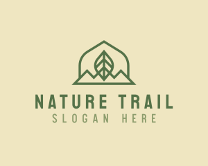 Nature Leaf Mountain logo design