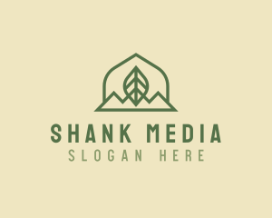 Nature Leaf Mountain logo design