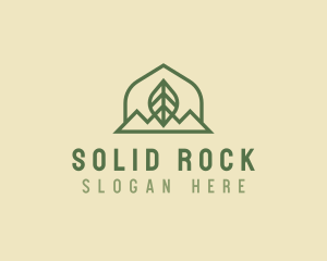 Nature Leaf Mountain logo design