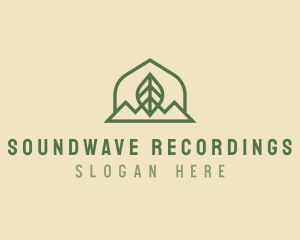 Nature Leaf Mountain logo design