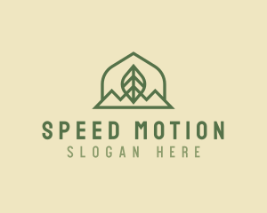 Nature Leaf Mountain logo design