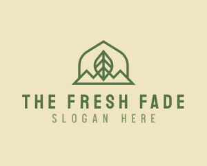 Nature Leaf Mountain logo design