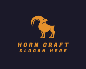 Gold Ram Horn logo