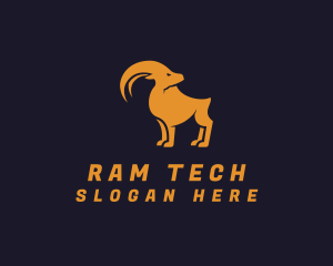 Gold Ram Horn logo