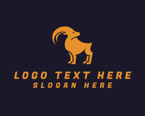 Horn - Gold Ram Horn logo design