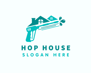 House Roof Wash logo design