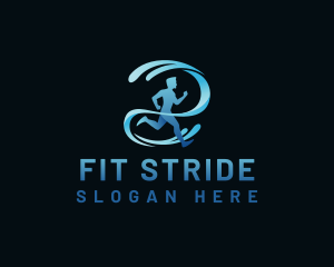 Athlete Running Fitness logo design