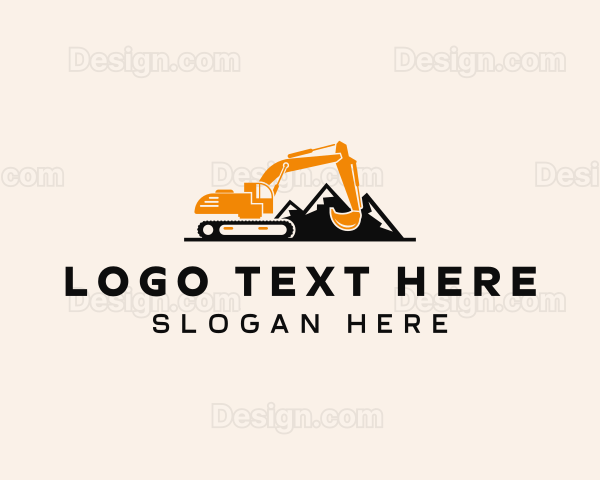 Mountain Mining Excavator Logo