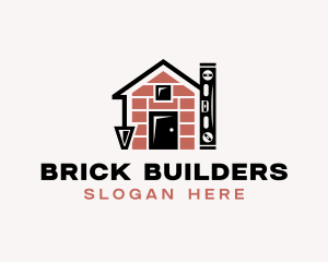 Brick Home Construction logo design