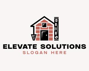 Brick Home Construction logo design