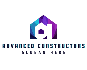 Modern House Letter A logo design