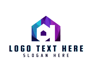 Modern House Letter A logo