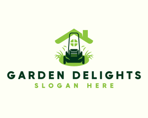 Home Lawn Mower logo design