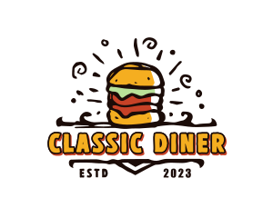 Hamburger Food Diner logo