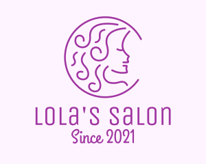 Purple Woman Salon logo design