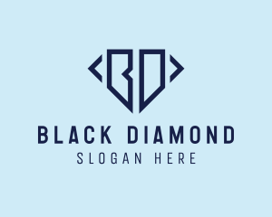 Generic Diamond Outline Letter BD logo design