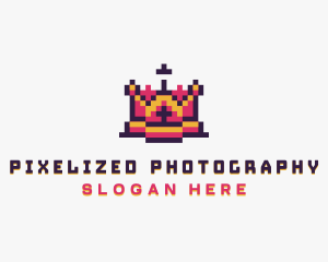 Pixel Royal Crown logo design