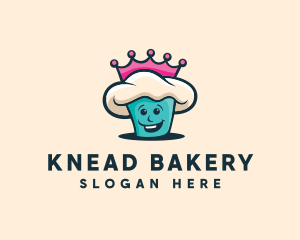 Queen Cupcake Muffin Bakery logo design