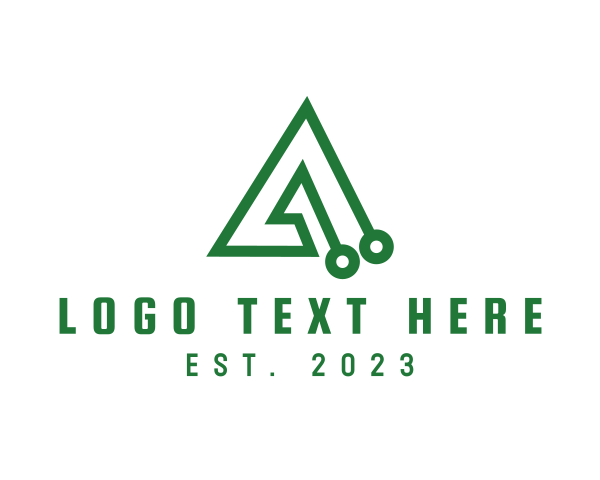 Green Triangle logo example 3