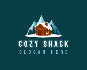 Snow Cabin Lodge logo design