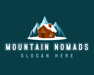 Snow Cabin Lodge logo design