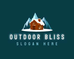 Snow Cabin Lodge logo design